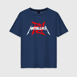Женская футболка хлопок Oversize Metallica