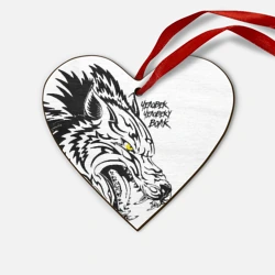 Деревянная игрушка Сердце Человек человеку волк