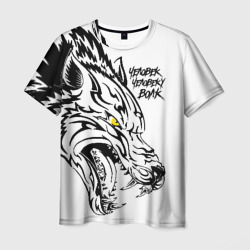 Мужская футболка 3D Человек человеку волк