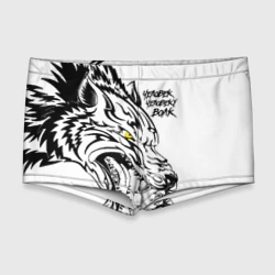 Мужские купальные плавки 3D Человек человеку волк