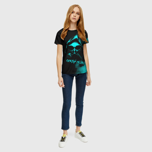 Женская футболка 3D с принтом Сектор Газа, вид сбоку #3