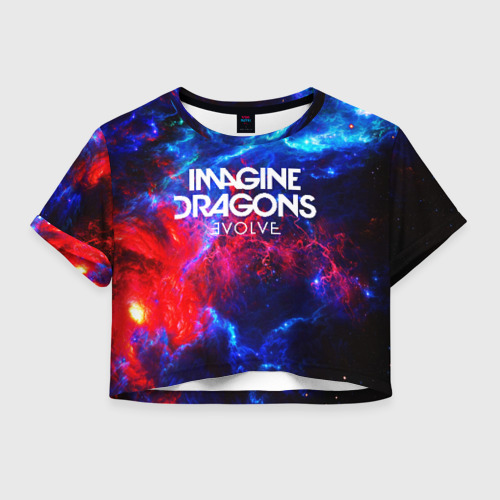 Женская футболка Crop-top 3D Imagine dragons, цвет 3D печать