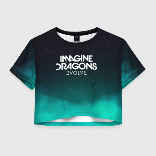 Женская футболка Crop-top 3D Imagine dragons, цвет 3D печать