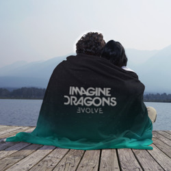 Плед с принтом Imagine dragons для любого человека, вид спереди №3. Цвет основы: 3d (велсофт)