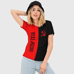Женская футболка 3D Slim Сектор Газа - фото 2