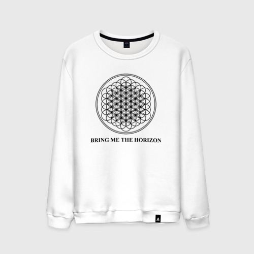 Мужской свитшот хлопок BRING ME THE HORIZON, цвет белый