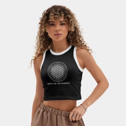 Женская укороченная майка-топ хлопок Bring me the horizon - фото 2