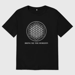 Мужская футболка хлопок Oversize Bring me the horizon
