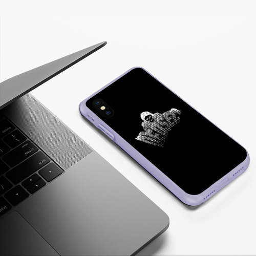 Чехол для iPhone XS Max матовый Dedsec, цвет светло-сиреневый - фото 5