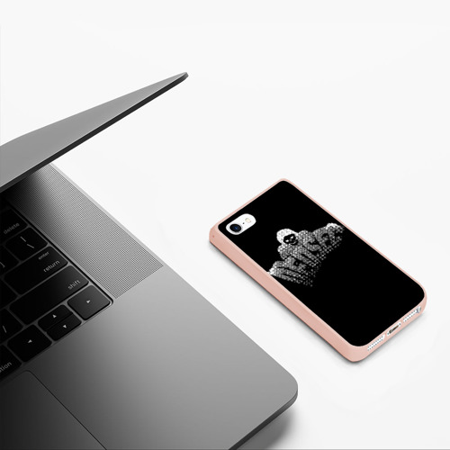 Чехол для iPhone 5/5S матовый Dedsec, цвет светло-розовый - фото 5