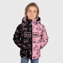 Зимняя куртка для мальчиков 3D Blackpink автографы - фото 2