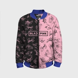 Детский бомбер 3D Blackpink автографы