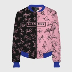 Женский бомбер 3D Blackpink автографы