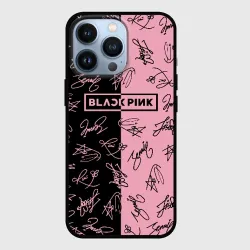 Чехол для iPhone 13 Pro Blackpink автографы