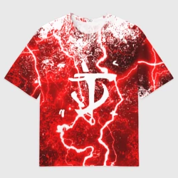 Женская футболка oversize 3D Doom the crucible