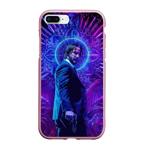 Чехол для iPhone 7Plus/8 Plus матовый John Wick application, цвет розовый