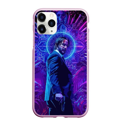 Чехол для iPhone 11 Pro Max матовый John Wick application, цвет розовый