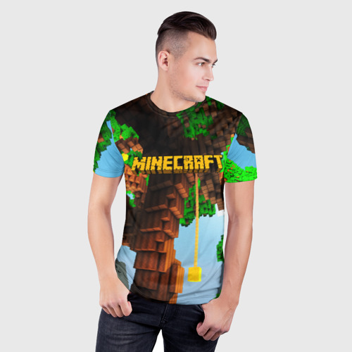 Мужская футболка 3D Slim с принтом MINECRAFT, фото на моделе #1