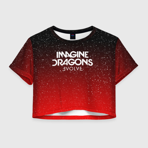 Женская футболка Crop-top 3D Imagine dragons, цвет 3D печать