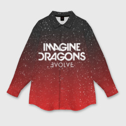 Женская рубашка oversize 3D Imagine dragons