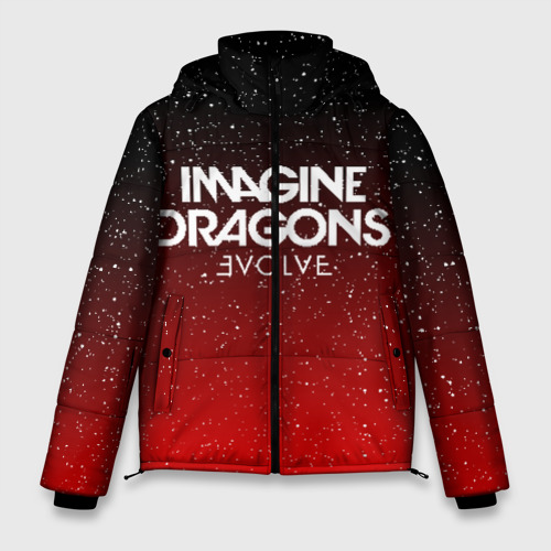 Мужская зимняя куртка 3D Imagine dragons, цвет черный