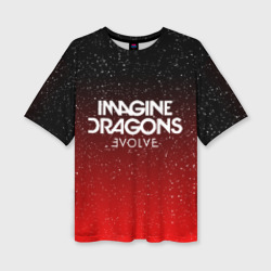 Женская футболка oversize 3D Imagine dragons