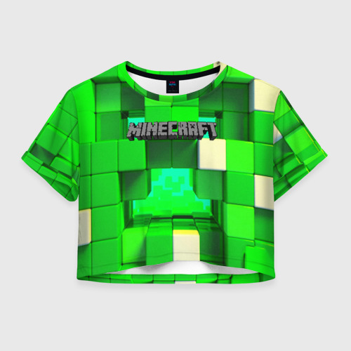 Женская футболка Crop-top 3D Minecraft, цвет 3D печать