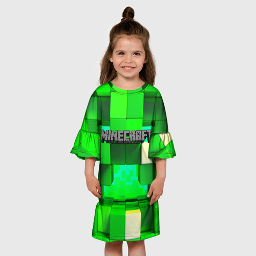 Детское платье 3D Minecraft, цвет 3D печать - фото 4