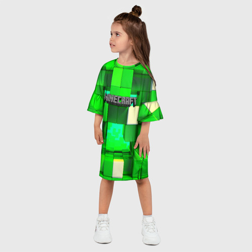 Детское платье 3D Minecraft, цвет 3D печать - фото 3