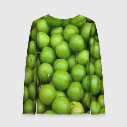 Женский лонгслив 3D Зелёные яблоки, цвет 3D печать - фото 2