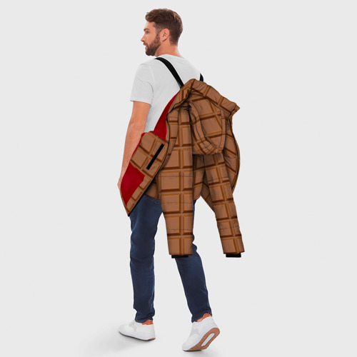 Мужская зимняя куртка 3D Плитка Шоколада, цвет красный - фото 5