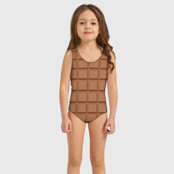 Детский купальник 3D Плитка Шоколада