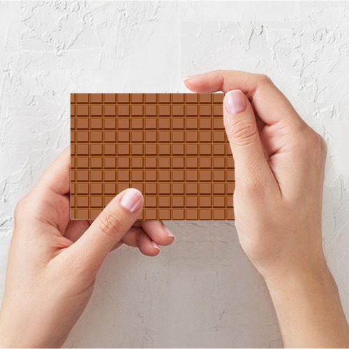 Поздравительная открытка Плитка Шоколада, цвет белый - фото 3