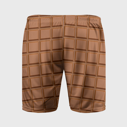 Мужские шорты спортивные Плитка Шоколада, цвет 3D печать - фото 2