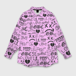 Мужская рубашка oversize 3D LIL Peep logobombing