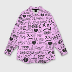 Женская рубашка oversize 3D LIL Peep logobombing