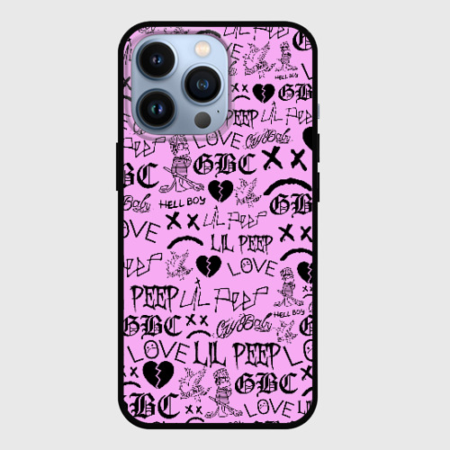 Чехол для iPhone 13 Pro LIL Peep logobombing, цвет черный