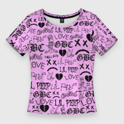 Женская футболка 3D Slim LIL Peep logobombing
