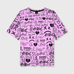 Женская футболка oversize 3D LIL Peep logobombing