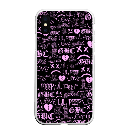 Чехол для iPhone XS Max матовый LIL Peep logobombing, цвет белый