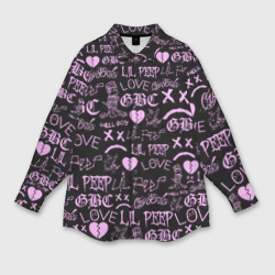 Женская рубашка oversize 3D LIL Peep logobombing