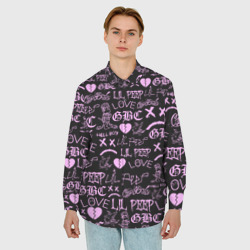 Мужская рубашка oversize 3D LIL Peep logobombing - фото 2