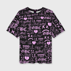 Женская футболка oversize 3D LIL Peep logobombing