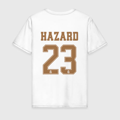 Мужская футболка хлопок Эден Азар 23 Реал Мадрид, цвет белый - фото 2