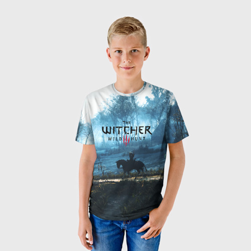 Детская футболка 3D с принтом The Witcher, фото на моделе #1
