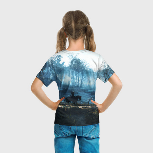 Детская футболка 3D с принтом The Witcher, вид сзади #2