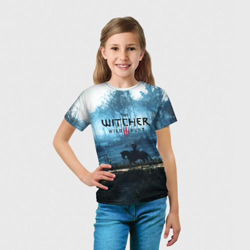 Детская футболка 3D с принтом The Witcher, вид сбоку #3