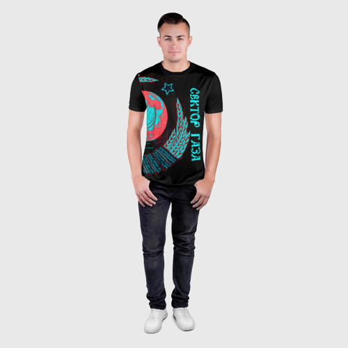 Мужская футболка 3D Slim с принтом Сектор Газа, вид сбоку #3