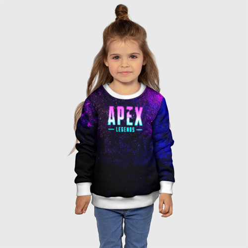 Детский свитшот 3D Apex Legends. Neon logo, цвет 3D печать - фото 7