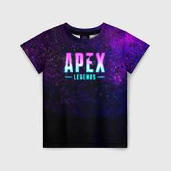 Детская футболка 3D Apex Legends. Neon logo